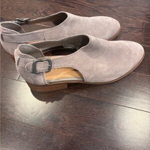 Crown Vintage Gray Buckle Flats